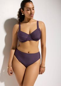 Bikini minimizer con slip a vita alta leggermente modellanti (set 2 pezzi), viola, Taglia 50C (85), bonprix