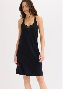 Camicia da notte corta in misto viscosa morbido, Nero, Taglia 42/44 (S), bonprix