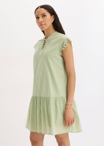 Abito tunica in puro cotone, Verde, Taglia 60, bonprix