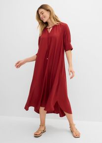 Abito tunica in viscosa fluida, Rosso, Taglia 42, bonprix
