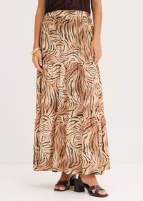 Gonna lunga in misto viscosa, Beige, Taglia 46, bonprix