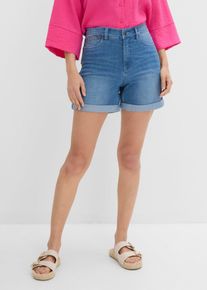 Shorts di jeans vita media, Blu, Taglia 44, bonprix