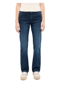 Straight-Jeans Mustang "Damen Style Crosby Relaxed Straight", Damen, Gr. 46, L&auml;nge 30, blau (840 dunkelblau), Denim/Jeans, 99% Baumwolle, 1% Elasthan, unifarben, straight fit, Jeans Straight-Jeans