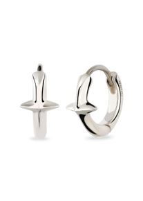 Paar Creolen Kuzzoi "Ohrringe Creole Stern 925 Sterling Silber" Gr. 12, silber, Ohrringe, Damen, Silber 925 (Sterlingsilber), Paar Creolen