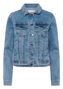 Jeansjacke Kaffe "Jeansjacke KAvilma", Damen, Gr. 38, blau (washed blau denim), Obermaterial: 81% Baumwolle CO. 17% Polyester PES. 2% Elasthan EL., Jacken Jeansjacke