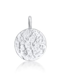 Medallionanh&auml;nger Elli "Anh&auml;nger Pl&auml;ttchen Disc Organic Struktur 925 Silber", silber, Schmuckanh&auml;nger, Damen, Silber 925 (Sterlingsilber), Medallionanh&auml;nger