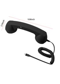 Retro Phone Handset Ergonomics Telephone Wired Handsets Portable Vintage Phone Headset for Cell Mobile Video Conferences