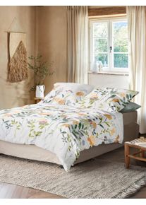 Bettw&auml;sche Irisette "Easy 8547", gelb, B/L: 155cm x 220cm, 1 Stk., 1 Stk., Seersucker, B/L: 80cm x 80cm, 2, Seersucker, Obermaterial: 100% Baumwolle, Bettw&auml;sche, Bettw&auml;sche, k&uuml;hlend und atmungsaktiv, pflegeleicht und b&uuml;gelfrei