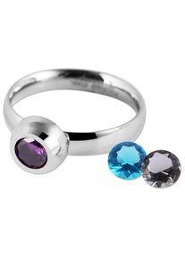 Adelia&acute;s Fingerring ADELIA&acute;S "Ring aus Edelstahl mit Zirkonia" Gr. 60, silber, Fingerringe, Damen, 60, Edelstahl, Fingerring