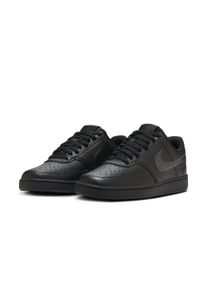 Sneaker Nike Sportswear "Nike Court Vision Low", Damen, Gr. 42,5, schwarz (schwarz, schwarz), Leder, Synthetik, Schuhe Sneaker, inspiriert vom Design des Nike Air Force