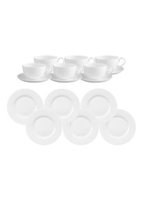 Villeroy & Boch Geschirr-Set VILLEROY & BOCH "Kaffeeservice Royal wei&szlig;", wei&szlig;, 18, Porzellan, Geschirr-Sets, Geschirr-Set, Sp&uuml;lmaschinengeeignet, Mikrowellenfest