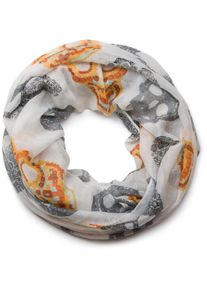 Loop styleBREAKER "Loop mit Sugar Skull Totenkopf Print", Damen, wei&szlig;, Obermaterial: 100% Viskose CV., Modisch, Modet&uuml;cher Loop