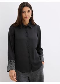 Langarmbluse Inspirationen, Damen, Gr. 54, schwarz, 100% Polyester, unifarben, Blusen Langarmbluse