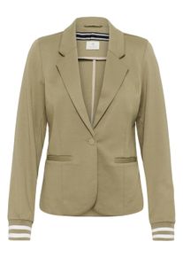 Blusenblazer Kaffe "Blazer Kinnie", Damen, Gr. L, gr&uuml;n (dusty gr&uuml;n, chalk stripe), Obermaterial: 76% Polyester PES. 20% Viskose CV. 4% Elasthan EL., Blazer Blusenblazer