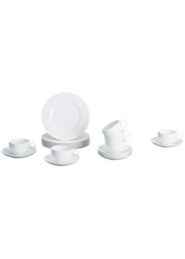 Villeroy & Boch Geschirr-Set VILLEROY & BOCH "Kaffee-Set Royal 18er Set wei&szlig;", wei&szlig;, 18, Porzellan, Geschirr-Sets, Geschirr-Set, Sp&uuml;lmaschinengeeignet, Mikrowellenfest
