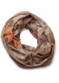 Loop styleBREAKER "Loop mit Sugar Skull Totenkopf Print", Damen, beige, Obermaterial: 100% Viskose CV., Modisch, Modet&uuml;cher Loop