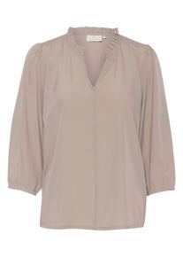 Langarmbluse Kaffe "Langarm-Bluse KAkatja", Damen, Gr. 46, steeple gray, Obermaterial: 100% Polyester PES., Blusen Langarmbluse