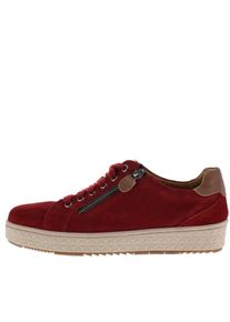 Sneaker Casual Looks, Damen, Gr. 42, rot, Glattleder, Veloursleder, Schuhe Sneaker