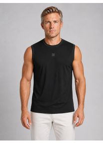 Laufshirt LPO "Michael Funktionstop II", Herren, Gr. M, schwarz, Jersey, 94% Polyester. 6% Elasthan, regular fit h&uuml;ftbedeckend, Shirts Laufshirt, Schnelltrocknend, eng sportlich, Halsblende