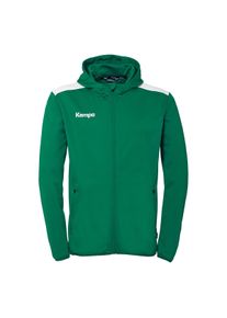 Trainingsjacke Kempa "Kapuzenjacke Emotion 27", Herren, Gr. M, lagune, wei&szlig;, Obermaterial: 100% Polyester Pol. recyc.., Jacken Trainingsjacke