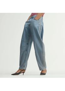 Sporthose adidas originals "BARREL PNT D", Damen, Gr. 33, L&auml;nge 32, blau (worn blau denim,), Obermaterial: 100% Baumwolle, Hosen Sporthose