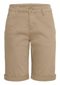 Shorts Culture "Shorts CUalba", Damen, Gr. 46, N-Gr, beige (dune), Obermaterial: 98% Baumwolle CO. 2% Elasthan EL., Hosen Shorts