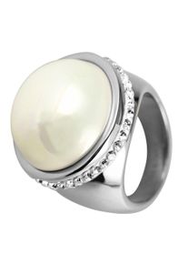 Adelia&acute;s Fingerring ADELIA&acute;S "Ring aus Edelstahl mit Strass Steinchen" Gr. 62, silber, Fingerringe, Damen, 62, Edelstahl, Fingerring
