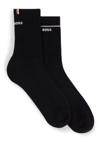 Socken BOSS "2P QS Iconic CC W", Damen, Gr. 39-42, schwarz (schwarz 001), Baumwollmischung, unifarben, elastisch, Socken Socken, mit BOSS-Logoschriftzug