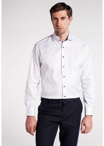 Langarmhemd Eterna "MODERN FIT", Herren, Gr. 41, Normalgr&ouml;&szlig;en, wei&szlig;, Twill, 100% Baumwolle, tailliert, Manschette, Hemden Langarmhemd, NON IRON (b&uuml;gelfrei)