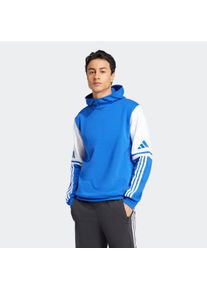Kapuzensweatshirt adidas Performance "SQUADRA 25 SWEAT HOODIE", Herren, Gr. XL, blau (royal blau, wei&szlig;), Obermaterial: 70% Baumwolle, 30% Polyester, angesetztes B&uuml;ndchen, Sweatshirts Kapuzensweatshirt