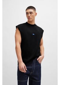 T-Shirt Hugo "Navertz", Herren, Gr. L, schwarz (schwarz001), Single Jersey, Obermaterial: 100% Baumwolle, unifarben, regular fit h&uuml;ftlang, Rundhals, Shirts T-Shirt, mit Hugo-Label