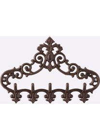 Hakenleiste HEINE HOME, braun, B:33cm H:22,5cm T:4cm, Metall, Hakenleisten, Hakenleiste