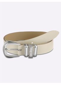 Lederg&uuml;rtel Heine, Damen, Gr. 95, beige, G&uuml;rtel Lederg&uuml;rtel