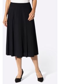 Jerseyrock Lady, Damen, Gr. 25, schwarz, 95% Polyester, 5% Elasthan, unifarben, wadenlang, R&ouml;cke Jerseyrock