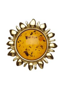 Kettenanh&auml;nger OSTSEE-SCHMUCK "- Sonne - Gold 333/000 - Bernstein" Gr. 28, gold (gold 333, goldfarben, gelb), Schmuckanh&auml;nger, Damen, Gelbgold 333, Kettenanh&auml;nger
