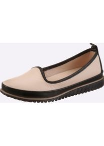 Slipper Andrea Conti, Damen, Gr. 37, creme, schwarz, Glattleder, Leder, Rindsleder, Schuhe Slipper