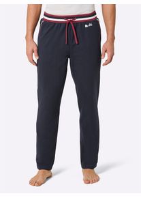 Jogginghose feel good, Herren, Gr. 64/66, Normalgr&ouml;&szlig;en, marine, rot, 50% Baumwolle, 50% Polyester, unifarben, Hosen Jogginghose