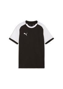 Fu&szlig;balltrikot Puma "TEAMLIGA26 MATCHDAY JERSEY JR", Kinder, Gr. 176, Puma schwarz, Puma wei&szlig;, Puma wei&szlig;, Interlock, Obermaterial: 100% Polyester, unifarben, regular fit normal, Rundhals, Trikots Fu&szlig;balltrikot, Fu&szlig;balltrikot, mit Rundhalsausschnitt, Kurzarm