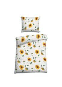 Bettw&auml;sche Florella "Little sun Soft-Touch Seersucker, 50% Baumwolle, 50% Viskose", sun, B/L: 140cm x 220cm, 1 Stk., 1 Stk., Seersucker, B/L: 70cm x 90cm, Seersucker, Obermaterial: 50% Baumwolle CO. 50% Viskose CV. Obermaterial: 50% Baumwolle CO. 50% Viskose CV., Bettw&auml;sche, Bettw&auml;sche