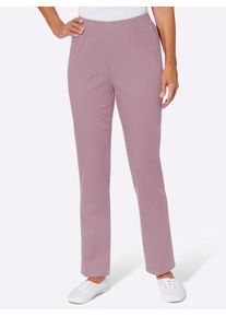 Bequeme Jeans Classic Basics, Damen, Gr. 48, Normalgr&ouml;&szlig;en, rosa (mauve), 81% Baumwolle, 17% Polyester, 2% Elasthan, unifarben, lang, Jeans Bequeme Jeans