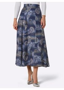 Schlupfrock CREATION L PREMIUM, Damen, Gr. 25, marine, ecru, bedruckt, 70% Viskose, 30% Seide, Paisley, bedruckt, gemustert, mehrfarbig, lang, R&ouml;cke Schlupfrock