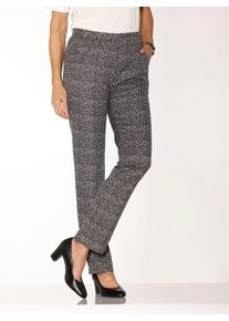Jerseyhose Classic Basics, Damen, Gr. 27, Kurzgr&ouml;&szlig;en, taupe, graphit, bedruckt, 100% Polyester, unifarben, lang, Hosen Jerseyhose