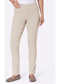 Dehnbund-Hose Classic Basics, Damen, Gr. 56, Normalgr&ouml;&szlig;en, beige (sand), 72% Viskose, 25% Polyamid, 3% Elasthan, unifarben, lang, Hosen Dehnbund-Hose