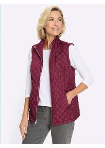 Wendeweste Classic Basics, Damen, Gr. 42, rot (bordeaux), 90% Polyester, 10% Polyamid, Innenseite:100% Polyester, Wattierung:100% Polyester, unifarben, Westen Wendeweste