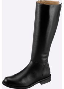 Stiefel Heine, Damen, Gr. 43, schwarz, Glattleder, Leder, Rindsleder, Schuhe Stiefel