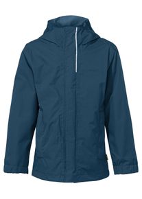 Regenjacke Vaude "Kids Escape Light Jacket IV", Kinder, Gr. 134 (140), blau (schwarz sea), Obermaterial: 100% Polyester, unifarben, normal, eingesetzt elastischer Bund, Jacken Regenjacke, mit Kapuze, mit Eingrifftaschen, mit reflektierenden Details