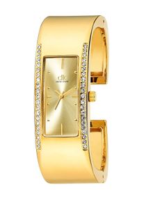 Quarzuhr, goldfarben, Armbanduhren, Damen, Quarzuhr