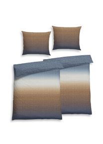 Bettw&auml;sche Florella "Cassian jeans Soft-Touch Satin, 50% Baumwolle, 50% Viskose", blau (jeans), B/L: 200cm x 200cm, 1 Stk., 2 Stk., Satin, B/L: 70cm x 90cm, Satin, Obermaterial: 50% Baumwolle CO. 50% Viskose CV. Obermaterial: 50% Baumwolle CO. 50% Viskose CV., Bettw&auml;sche, Bettw&auml;sche