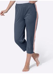 7/8-Hose, Damen, Gr. 54, Normalgr&ouml;&szlig;en, grau (dunkelblau), 100% Baumwolle, gemustert, mehrfarbig, unifarben, Hosen 7/8-Hose