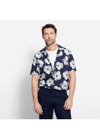 Kurzarmhemd OLYMP "Casual", Herren, Gr. 3XL, N-Gr, blau (marine), Obermaterial: 100% Baumwolle, regular fit normal, Hemden Kurzarmhemd, Freizeithemd, regular fit, Reverskragen